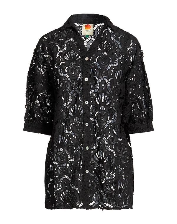 ファーム レディース トップス シャツ FARM RIO 無地シャツ&ブラウス Black ブラック|ReVida 店