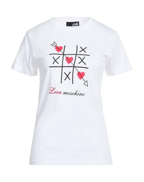 ラブ モスキーノ レディース トップス Tシャツ LOVE MOSCHINO Ｔシャツ White ホワイト