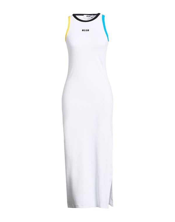 エムエスジイエム レディース ドレス ミディ丈ワンピース MSGM ひざ丈ワンピース White ホワイト