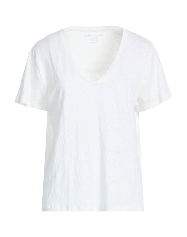 マジェスティック レディース トップス Tシャツ MAJESTIC FILATURES Ｔシャツ White ホワイト