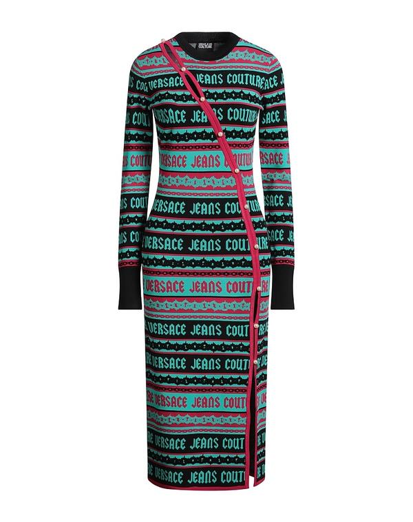 ヴェルサーチ レディース トップス ワンピース VERSACE JEANS COUTURE ひざ丈ワンピース Turquoise Blue ブルー