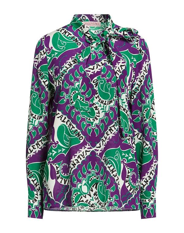 ヴァレンティノ レディース トップス シャツ VALENTINO GARAVANI 柄入りシャツ＆ブラウス Purple パープル