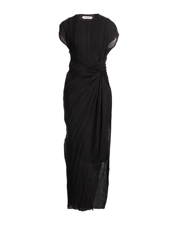 ランバン レディース トップス ワンピース LANVIN ロングワンピース・ドレス Black ブラック