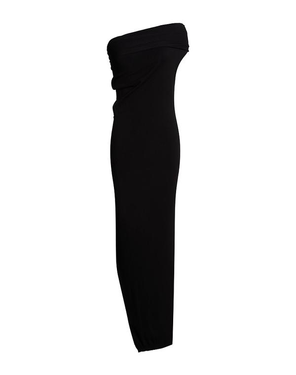 リックオウエンス レディース トップス ワンピース RICK OWENS ロングワンピース・ドレス Black ブラック