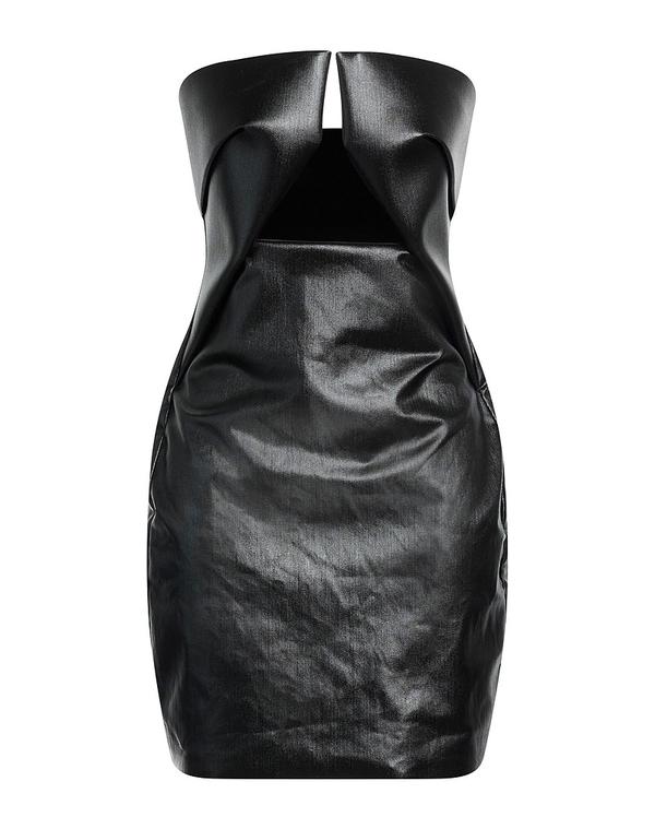 リックオウエンス レディース トップス ワンピース RICK OWENS ミニワンピース・ドレス Black ブラック