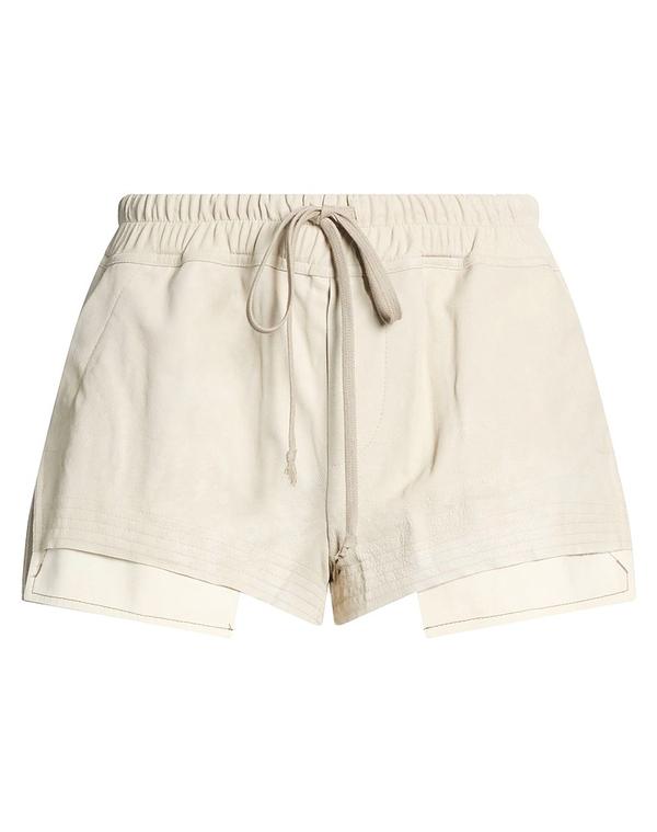 リックオウエンス レディース ボトムス カジュアルパンツ RICK OWENS レザーパンツ Light Gray グレー