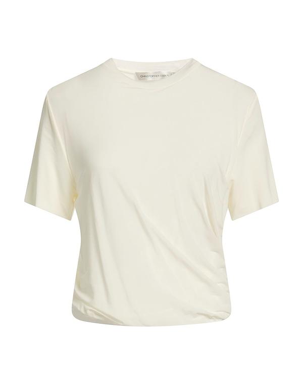 クリストファーエスバー レディース トップス ティーシャツ CHRISTOPHER ESBER Ｔシャツ Ivory 象牙色