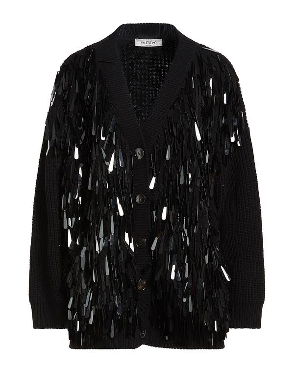 ヴァレンティノ レディース アウター ジレー VALENTINO GARAVANI ジレー Black 黒いこと