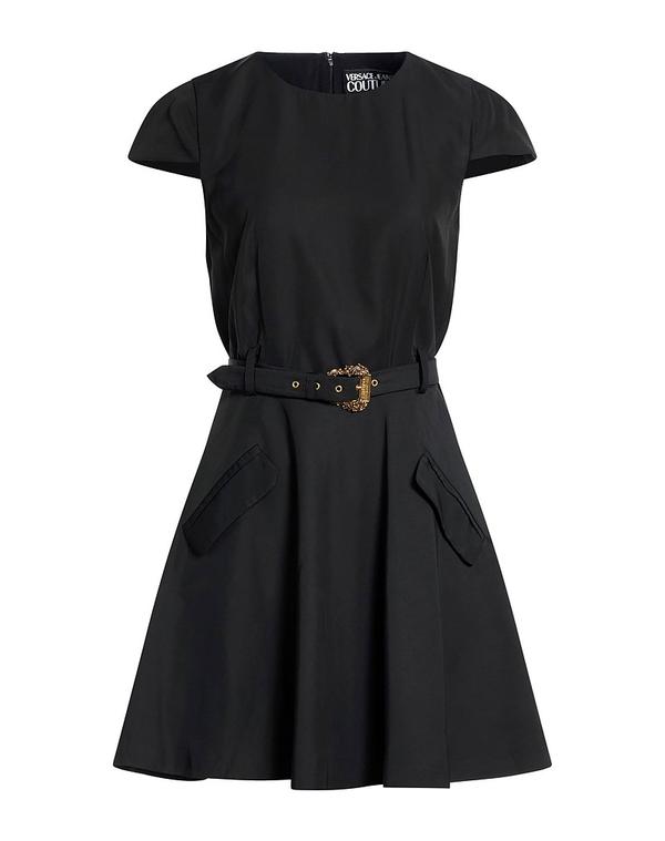 ヴェルサーチ レディース トップス ワンピース VERSACE JEANS COUTURE ミニワンピース・ドレス Black ブラック|ReVida 店