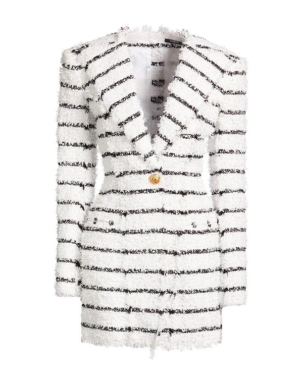 バルマン レディース トップス 衣裳 BALMAIN ミニ衣裳・御召しもの White 白いこと