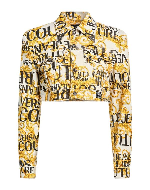 ヴェルサーチ レディース アウター ジャケット・ブルゾン VERSACE JEANS COUTURE デニムブルゾン White ホワイト