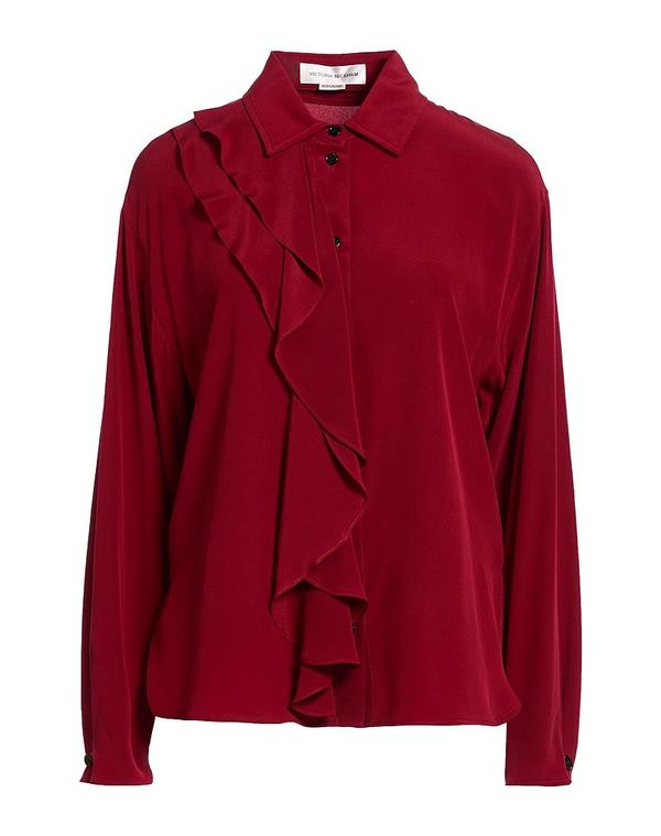 ヴィクトリア ベッカム レディース トップス シャツ VICTORIA BECKHAM シルクシャツ＆ブラウス Garnet