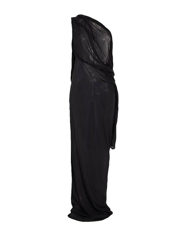 リックオウエンス レディース トップス ワンピース RICK OWENS ロングワンピース・ドレス Black ブラック｜ReVida 店