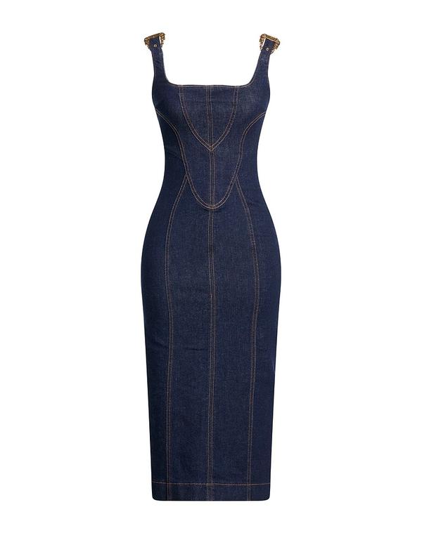 ヴェルサーチ レディース トップス ワンピース VERSACE JEANS COUTURE デニムドレス Blue ブルー