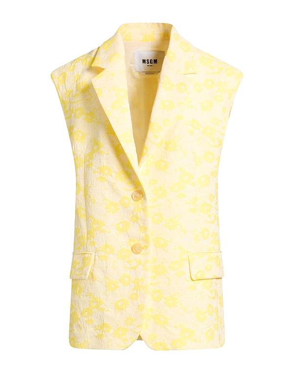 エムエスジイエム レディース アウター ジャケット・ブルゾン MSGM テーラードジャケット Yellow イエロー