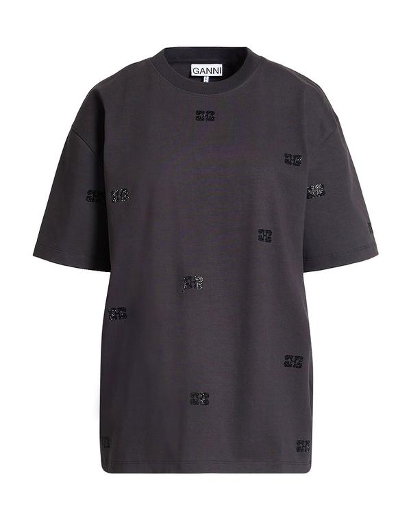 ガニー レディース トップス Tシャツ GANNI Ｔシャツ Charcoal チャコール