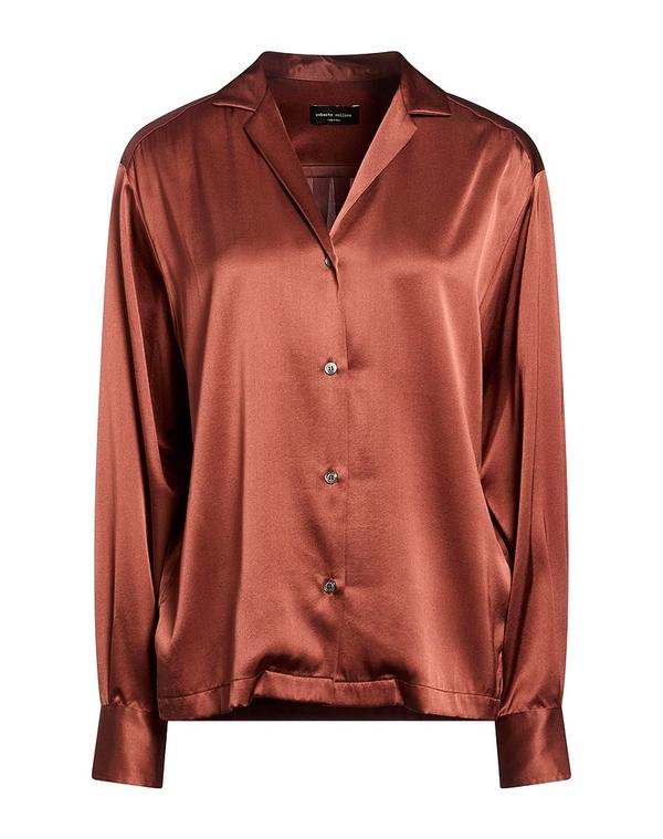 ロベルトコリーナ レディース トップス シャツ ROBERTO COLLINA 無地シャツ＆ブラウス Chocolate Brown ブラウン