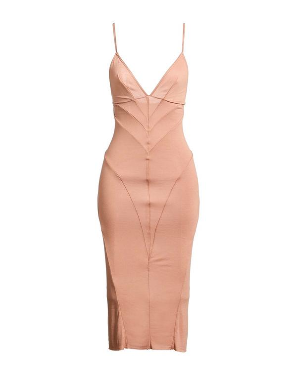 リックオウエンスリリーズ レディース トップス ワンピース RICK OWENS LILIES ひざ丈ワンピース Pale Pink ピンク
