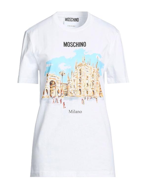 モスキーノ レディース トップス Tシャツ MOSCHINO Ｔシャツ White ホワイト