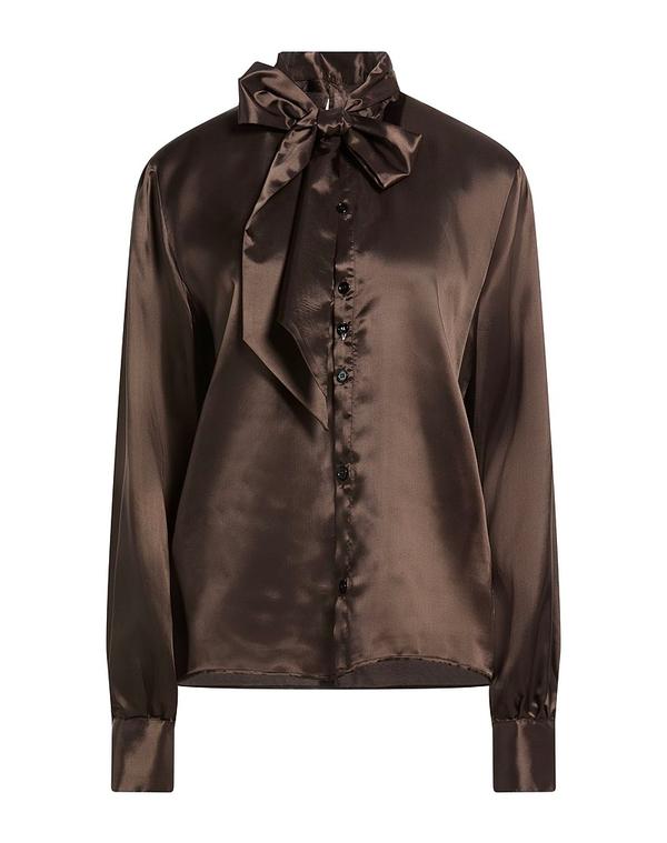 マルタンマルジェラ レディース トップス シャツ MM6 MAISON MARGIELA 無地シャツ＆ブラウス Chocolate Brown ブラウン