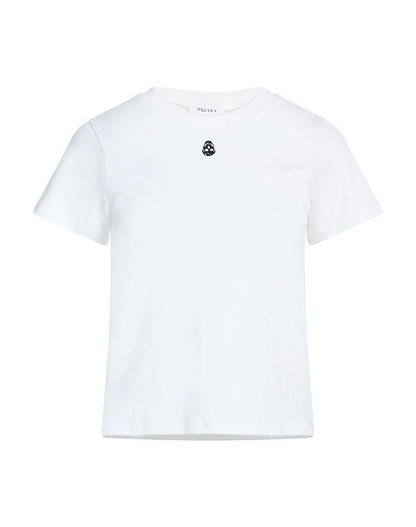 マックイーン レディース トップス Tシャツ MCQUEEN Tシャツ Off White オフホワイト|ReVida 店