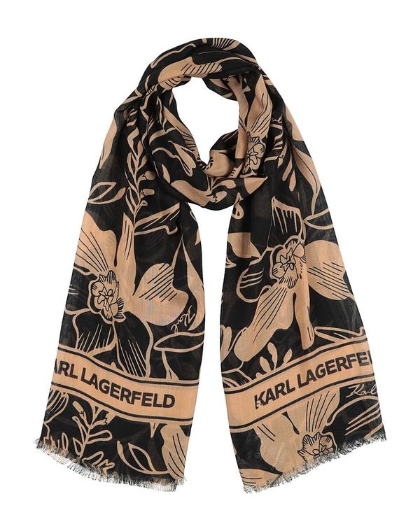 カール ラガーフェルド レディース アクセサリー マフラー・ストール・スカーフ KARLAGERFELD マフラー＆スカーフ Black ブラック