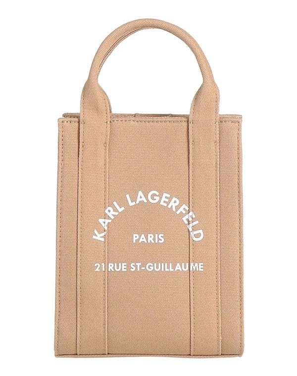 長い巻き毛 ラガーフェルド レディース 御徒面子 KARLAGERFELD ハンドバック Beige ベージュ