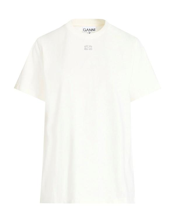 ガニー レディース トップス Tシャツ GANNI Ｔシャツ Off White オフホワイト
