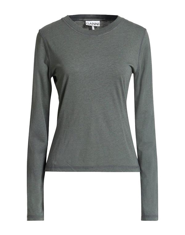 ガニー レディース トップス Tシャツ GANNI Ｔシャツ Gray グレー