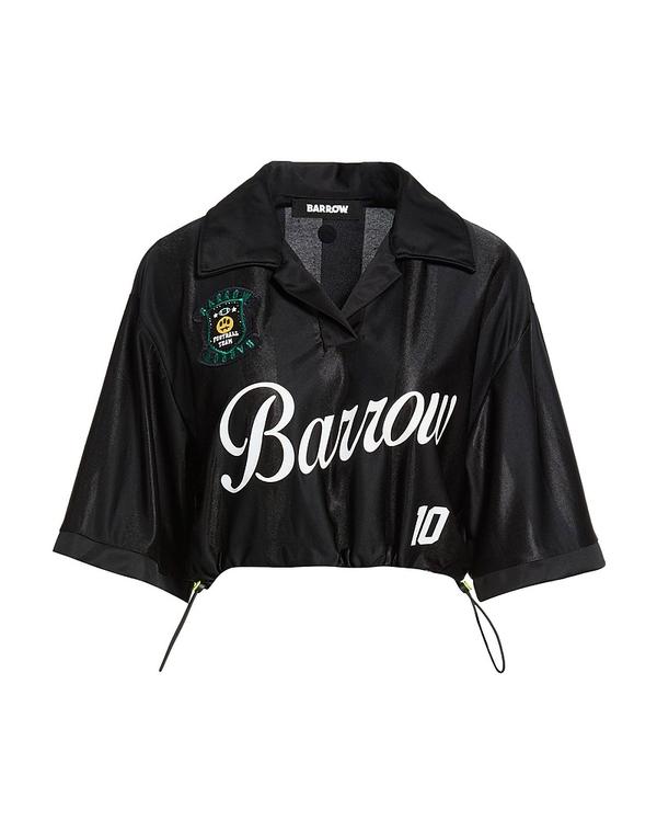 バロー レディース トップス ティーシャツ BARROW Ｔシャツ Black 黒いこと Tシャツ・カットソー-トップス