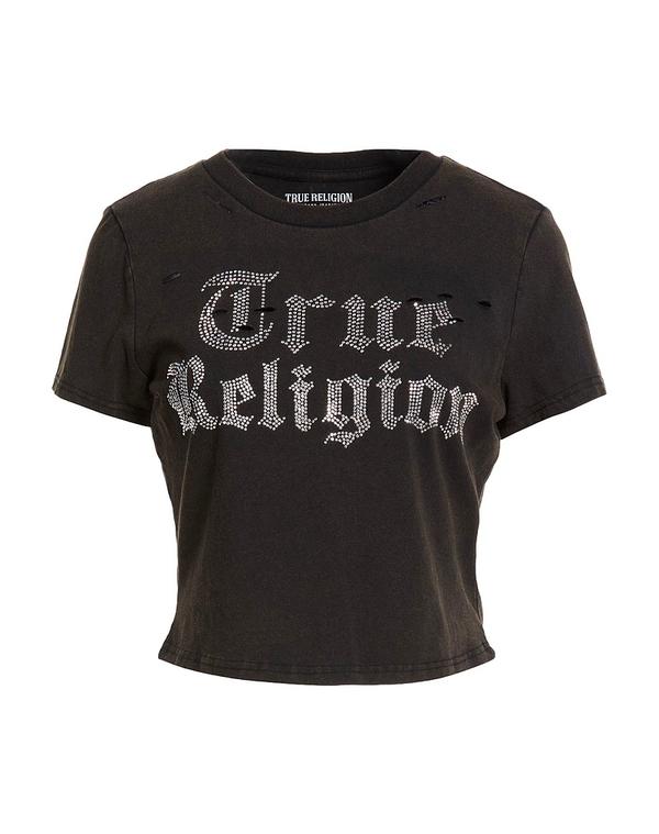 トゥルーレリジョン レディース トップス Tシャツ TRUE RELIGION Ｔシャツ Black ブラック