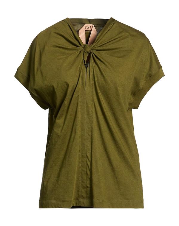 ヌメロ ヴェントゥーノ レディース トップス Tシャツ N ° 21 Ｔシャツ Military Green グリーン 37,570円
