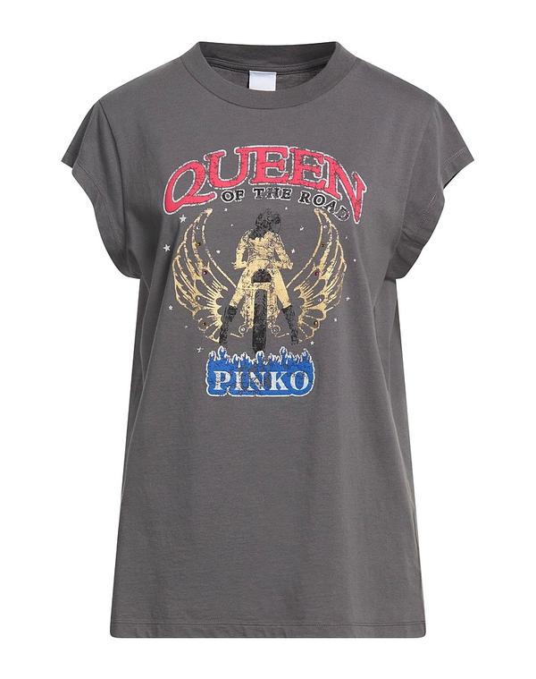 ピンコ レディース トップス Tシャツ PINKO Ｔシャツ Lead Gray グレー