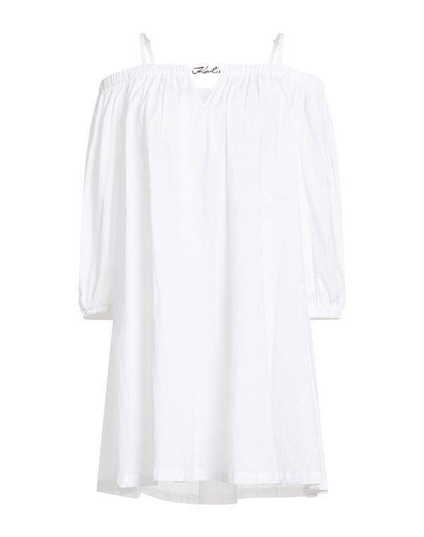 カール ラガーフェルド レディース トップス ワンピース KARLAGERFELD ミニワンピース・ドレス White ホワイト
