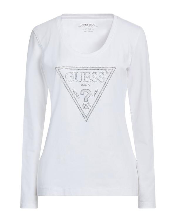 ゲス レディース トップス Tシャツ GUESS Ｔシャツ White ホワイト