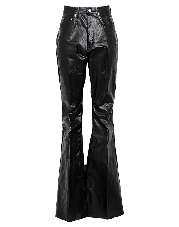 リックオウエンス レディース ボトムス デニムパンツ RICK OWENS ブーツカット Black ブラック