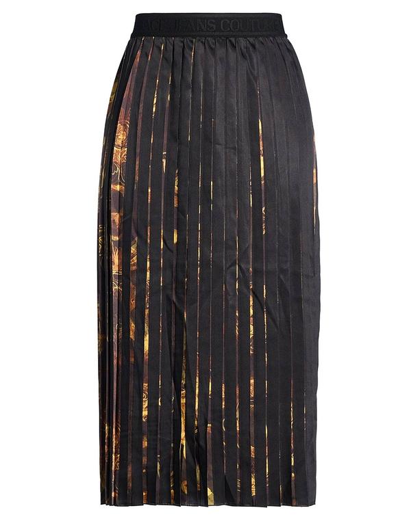 ヴェルサーチ レディース ボトムスカート VERSACE JEANS COUTURE ミディ丈スカート Black ブラック