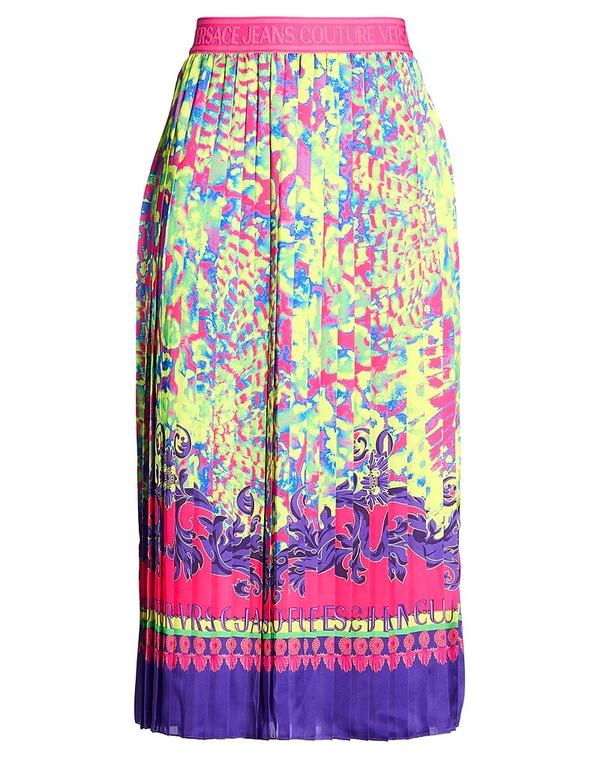 ヴェルサーチ レディース ボトムスカート VERSACE JEANS COUTURE ミディ丈スカート Lime Green ライム