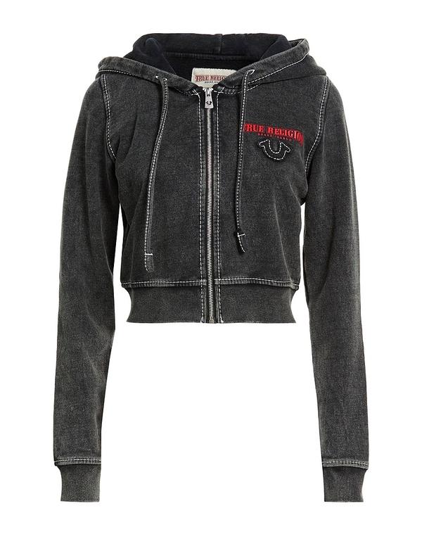 トゥルーレリジョン レディース アウター パーカー・スウェット TRUE RELIGION パーカー Charcoal チャコール