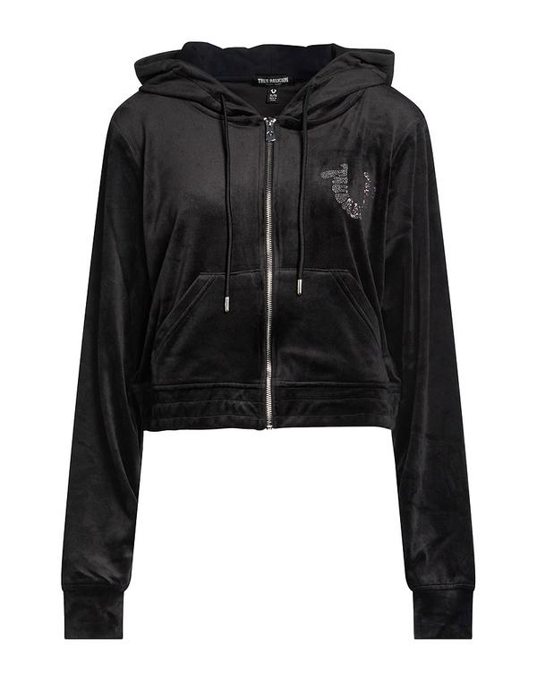 トゥルーレリジョン レディース アウター パーカー・スウェット TRUE RELIGION パーカー Black ブラック