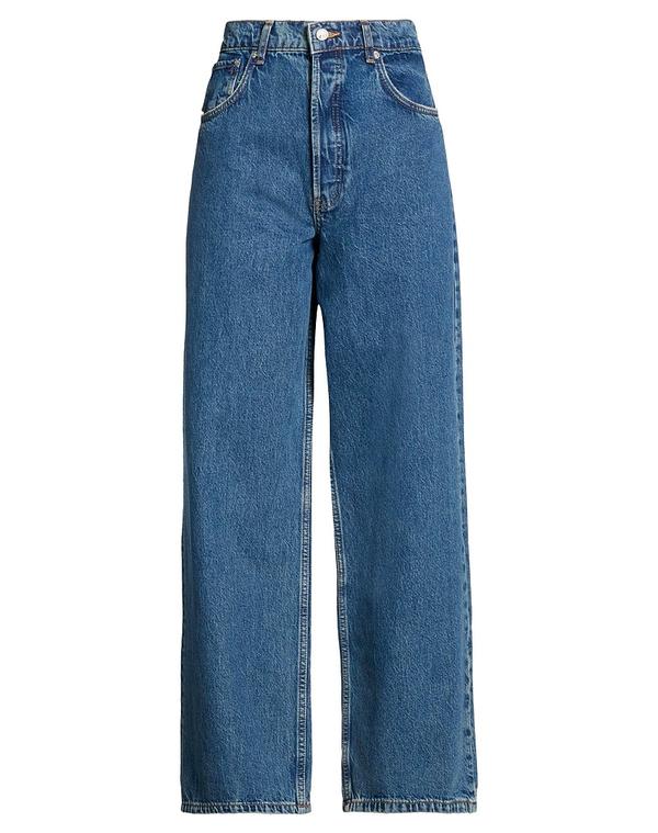 アニービン レディース ボトムス デニムパンツ ANINE BING ストレートレッグ Blue ブルー|ReVida 店