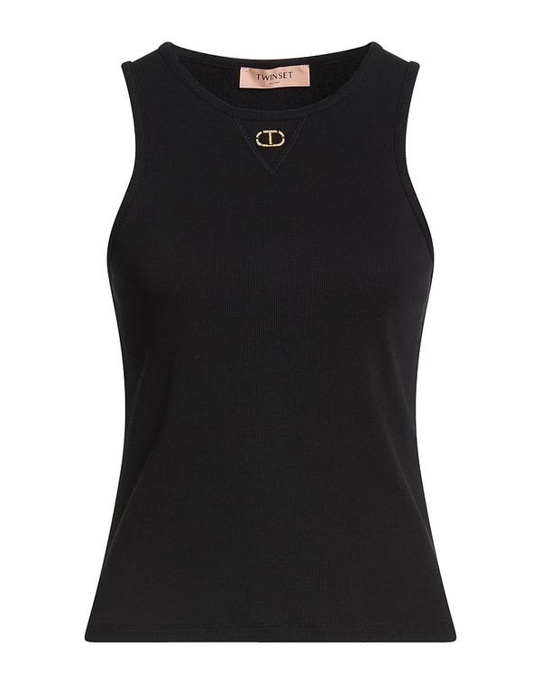 ツインセット レディース トップス シャツ TWINSET タンクトップ Black ブラック