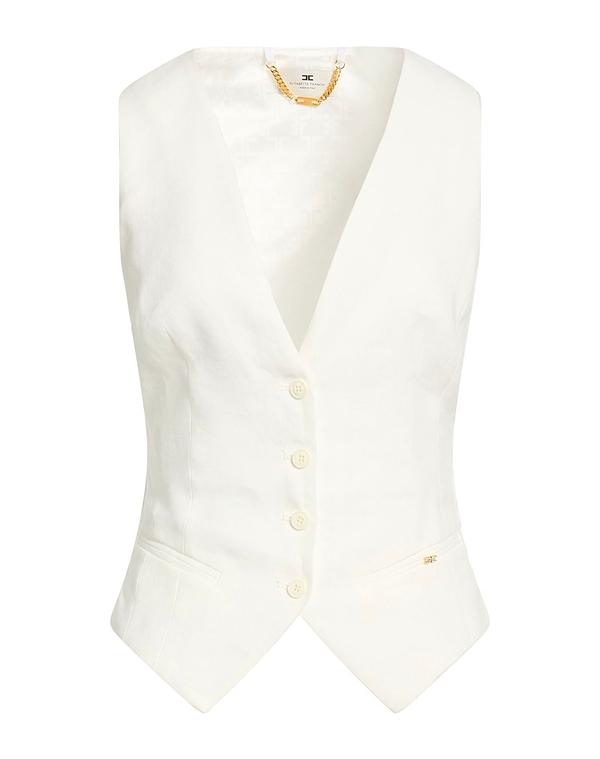 エリザベッタフランキ レディース トップス ベスト ELISABETTA FRANCHI ジレ White ホワイト
