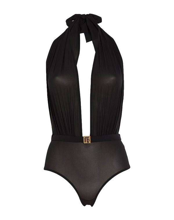 バルマン レディース トップス シャツ BALMAIN ボディスーツ トップス Black ブラック｜ReVida 店 45,370円