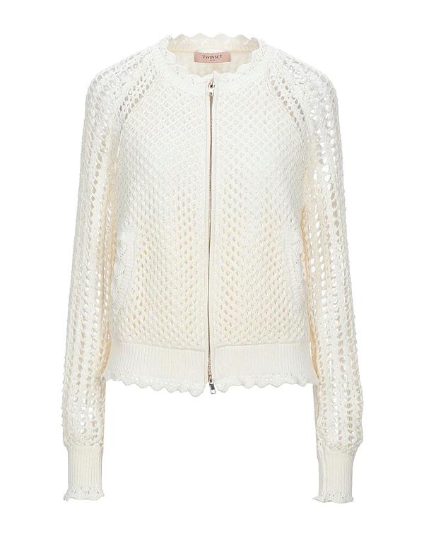 ツイン仕掛ける レディース アウター ジレー TWINSET ジレー Ivory 象牙色