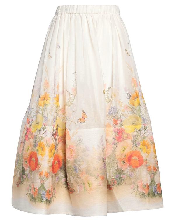 ジマーマン レディース ボトムスカート ZIMMERMANN ミディ丈スカート Ivory アイボリー