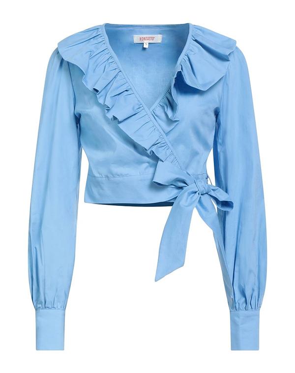 コンタット レディース トップス シャツ KONTATTO トップス Light Blue ブルー