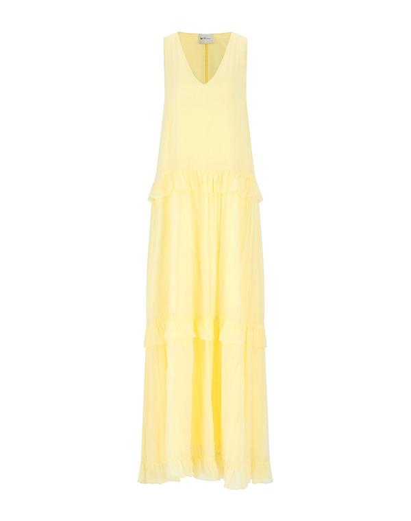 ビーブルマリン レディース トップス ワンピース BE BLUMARINE ロングワンピース・ドレス Pastel Yellow イエロー