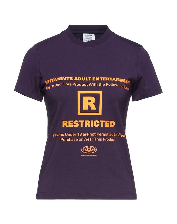 ヴェトモン レディース トップス Tシャツ VETEMENTS Ｔシャツ Purple パープル