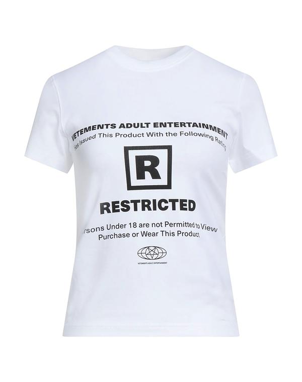 ヴェトモン レディース トップス Tシャツ VETEMENTS Ｔシャツ White ホワイト